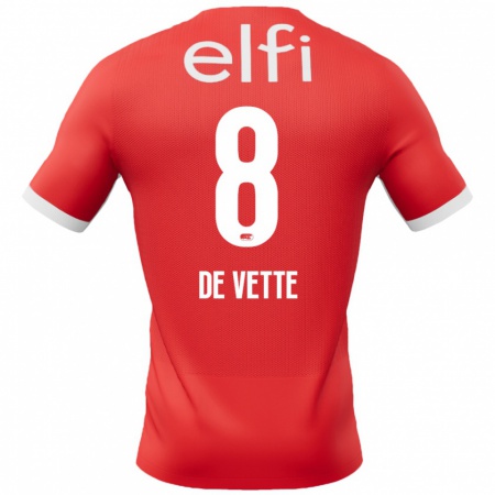 Kandiny Heren Manique De Vette #8 Rood Wit Thuisshirt Thuistenue 2024/25 T-Shirt