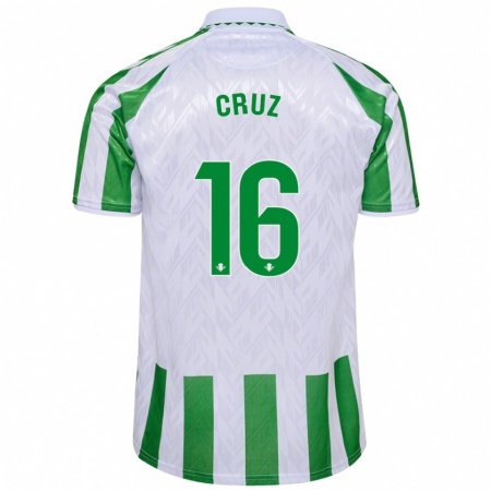 Kandiny Heren Juan Cruz #16 Groen Witte Strepen Thuisshirt Thuistenue 2024/25 T-Shirt