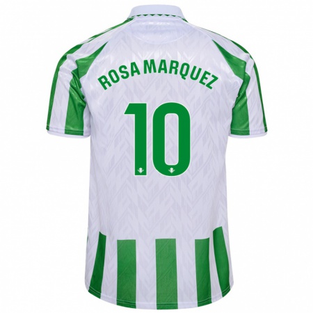 Kandiny Heren Rosa Márquez Baena #10 Groen Witte Strepen Thuisshirt Thuistenue 2024/25 T-Shirt