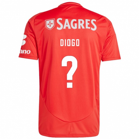 Kandiny Heren Diogo Ferreira #0 Rood Wit Thuisshirt Thuistenue 2024/25 T-Shirt