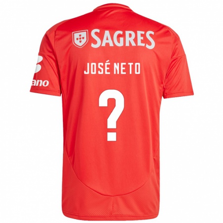 Kandiny Heren José Neto #0 Rood Wit Thuisshirt Thuistenue 2024/25 T-Shirt