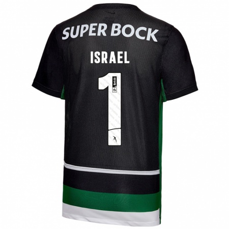 Kandiny Heren Franco Israel #1 Zwart Wit Groen Thuisshirt Thuistenue 2024/25 T-Shirt