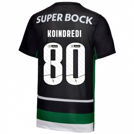 Kandiny Uomo Maglia Koba Koindredi #80 Nero Bianco Verde Kit Gara Home 2024/25 Maglietta