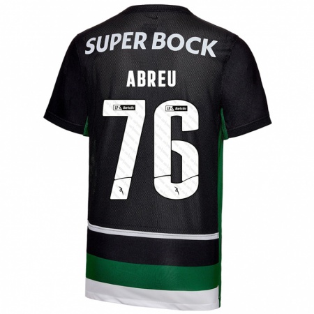 Kandiny Heren Diogo Abreu #76 Zwart Wit Groen Thuisshirt Thuistenue 2024/25 T-Shirt