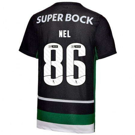 Kandiny Heren Rafael Nel #86 Zwart Wit Groen Thuisshirt Thuistenue 2024/25 T-Shirt