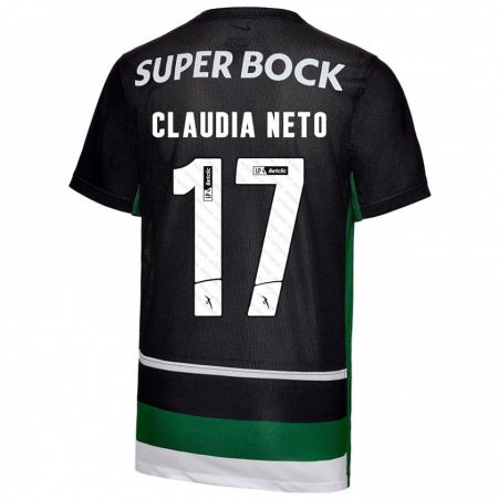 Kandiny Heren Cláudia Teresa Pires Neto #17 Zwart Wit Groen Thuisshirt Thuistenue 2024/25 T-Shirt