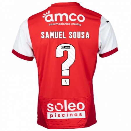 Kandiny Heren Samuel Sousa #0 Rood Wit Thuisshirt Thuistenue 2024/25 T-Shirt