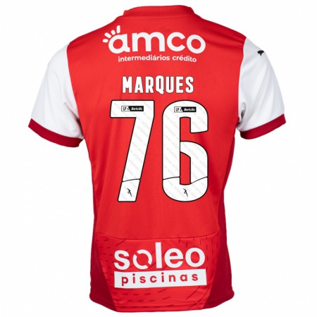 Kandiny Heren Tomás Marques #76 Rood Wit Thuisshirt Thuistenue 2024/25 T-Shirt