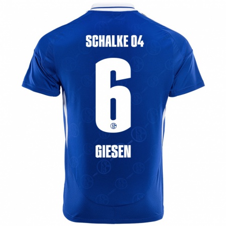 Kandiny Heren Tim Giesen #6 Koningsblauw Thuisshirt Thuistenue 2024/25 T-Shirt