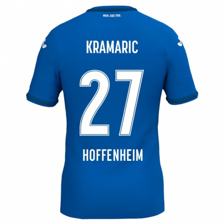 Kandiny Heren Andrej Kramaric #27 Koningsblauw Thuisshirt Thuistenue 2024/25 T-Shirt