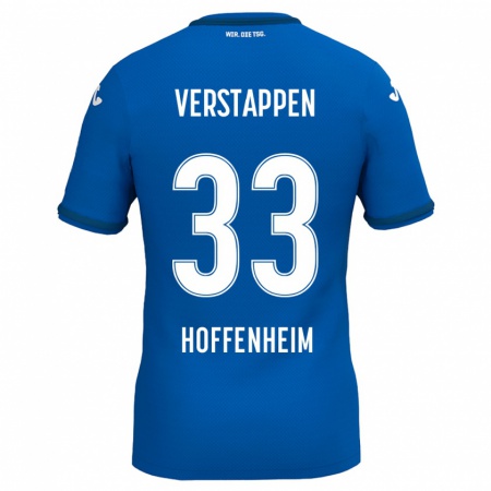 Kandiny Hombre Camiseta Eric Verstappen #33 Azul Real 1ª Equipación 2024/25 La Camisa México