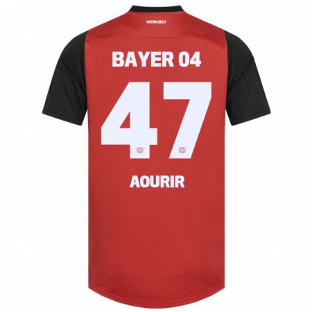 Kandiny Heren Ayman Aourir #47 Rood Zwart Thuisshirt Thuistenue 2024/25 T-Shirt