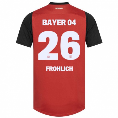 Kandiny Hombre Camiseta Clara Fröhlich #26 Rojo Negro 1ª Equipación 2024/25 La Camisa