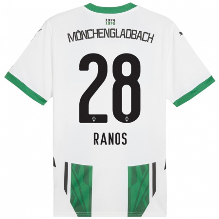 Kandiny Heren Grant-Leon Ranos #28 Wit Groen Thuisshirt Thuistenue 2024/25 T-Shirt