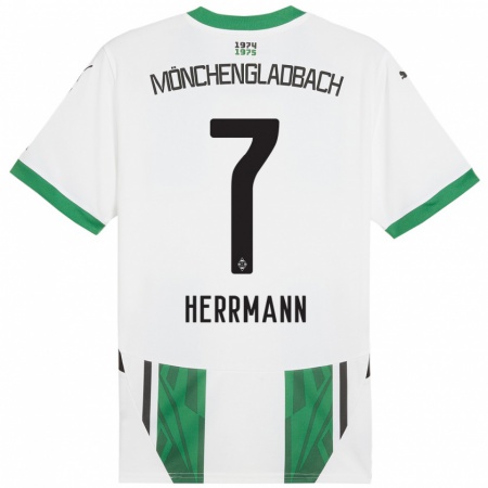 Kandiny Heren Patrick Herrmann #7 Wit Groen Thuisshirt Thuistenue 2024/25 T-Shirt