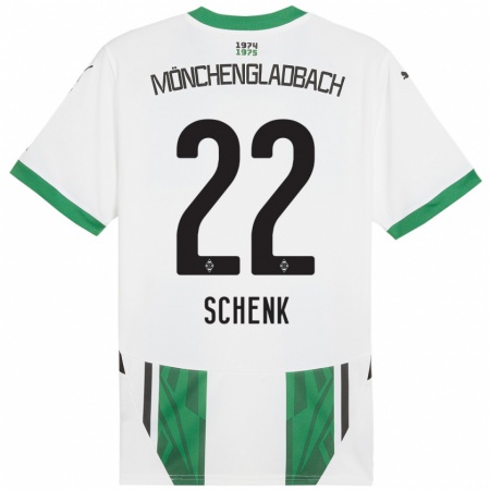 Kandiny Uomo Maglia Isabel Schenk #22 Bianco Verde Kit Gara Home 2024/25 Maglietta