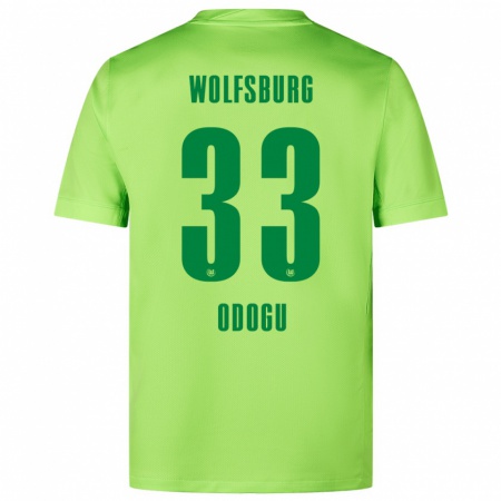 Kandiny Heren David Odogu #33 Fluorescerend Groen Thuisshirt Thuistenue 2024/25 T-Shirt