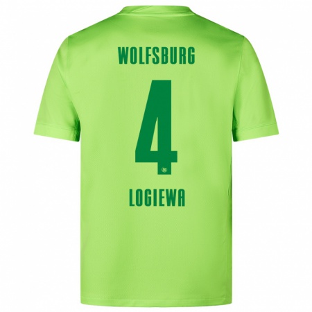 Kandiny Heren Luca Logiewa #4 Fluorescerend Groen Thuisshirt Thuistenue 2024/25 T-Shirt