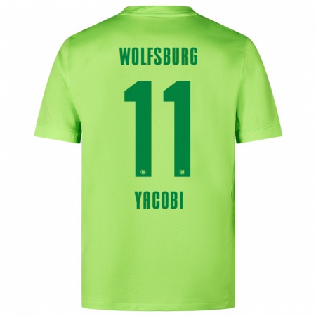 Kandiny Heren Nilas Yacobi #11 Fluorescerend Groen Thuisshirt Thuistenue 2024/25 T-Shirt