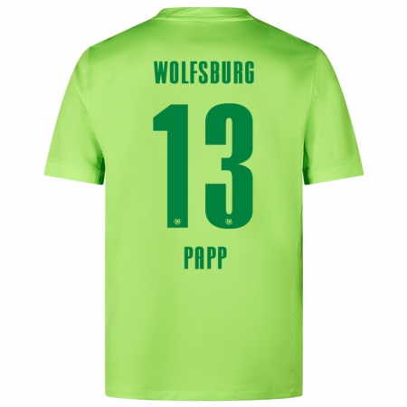 Kandiny Herren Luca Papp #13 Fluoreszierendes Grün Heimtrikot Trikot 2024/25 T-Shirt Österreich