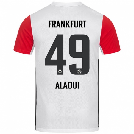 Kandiny Heren Anas Alaoui #49 Wit Rood Thuisshirt Thuistenue 2024/25 T-Shirt