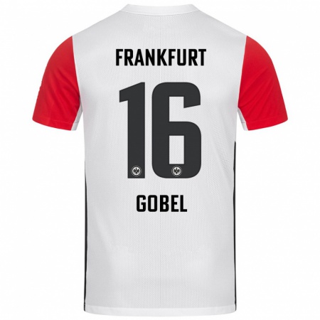 Kandiny Heren Marlon Göbel #16 Wit Rood Thuisshirt Thuistenue 2024/25 T-Shirt