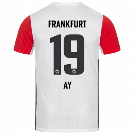 Kandiny Heren Ugur Ay #19 Wit Rood Thuisshirt Thuistenue 2024/25 T-Shirt