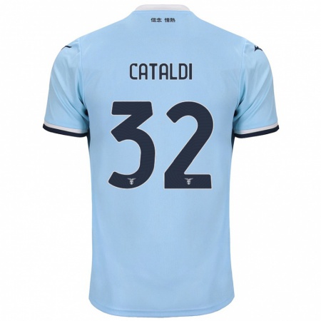 Kandiny Heren Danilo Cataldi #32 Blauw Thuisshirt Thuistenue 2024/25 T-Shirt