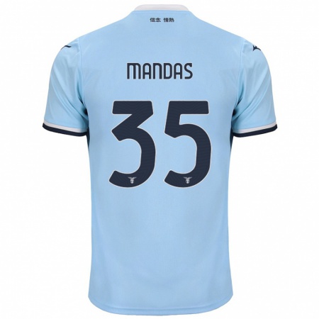 Kandiny Heren Christos Mandas #35 Blauw Thuisshirt Thuistenue 2024/25 T-Shirt