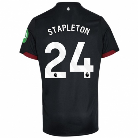 Kandiny Heren Jessie Stapleton #24 Zwart Wit Uitshirt Uittenue 2024/25 T-Shirt