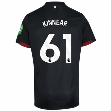 Kandiny Heren Brian Kinnear #61 Zwart Wit Uitshirt Uittenue 2024/25 T-Shirt