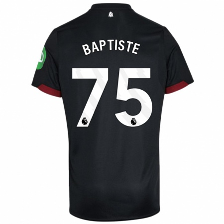 Kandiny Heren Jamal Baptiste #75 Zwart Wit Uitshirt Uittenue 2024/25 T-Shirt