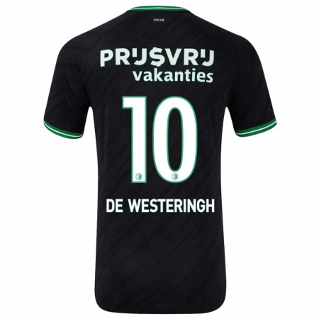 Kandiny Heren Kirsten Van De Westeringh #10 Zwart Groen Uitshirt Uittenue 2024/25 T-Shirt