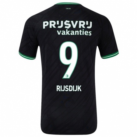 Kandiny Herren Pia Rijsdijk #9 Schwarz Grün Auswärtstrikot Trikot 2024/25 T-Shirt Österreich