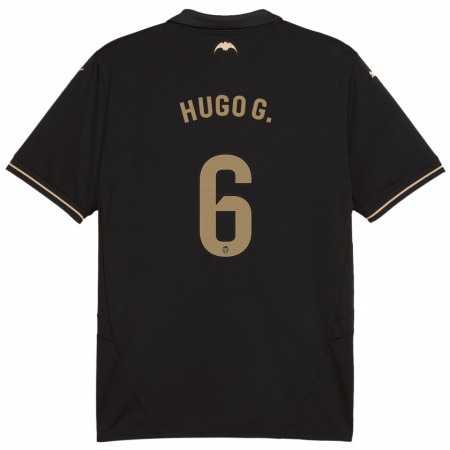 Kandiny Heren Hugo Guillamón #6 Zwart Uitshirt Uittenue 2024/25 T-Shirt