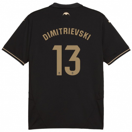 Kandiny Heren Stole Dimitrievski #13 Zwart Uitshirt Uittenue 2024/25 T-Shirt