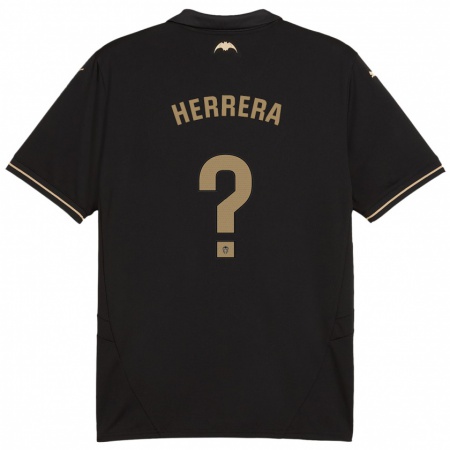 Kandiny Heren Iker Herrera #0 Zwart Uitshirt Uittenue 2024/25 T-Shirt