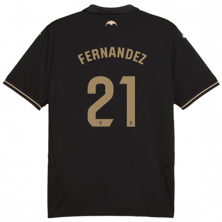 Kandiny Heren Estela Fernández #21 Zwart Uitshirt Uittenue 2024/25 T-Shirt