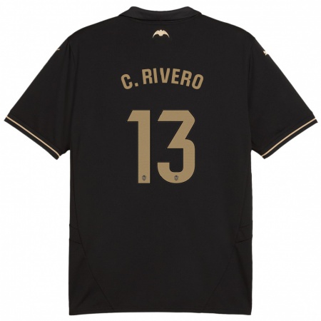 Kandiny Heren Cristian Rivero #13 Zwart Uitshirt Uittenue 2024/25 T-Shirt