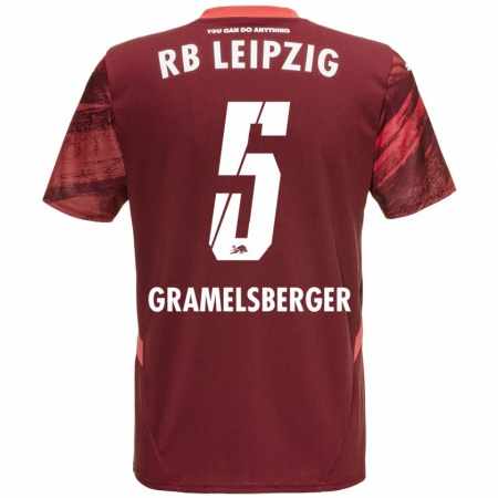 Kandiny Heren Lennert Gramelsberger #5 Bordeauxrood Uitshirt Uittenue 2024/25 T-Shirt