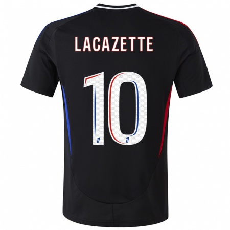 Kandiny Heren Alexandre Lacazette #10 Zwart Uitshirt Uittenue 2024/25 T-Shirt