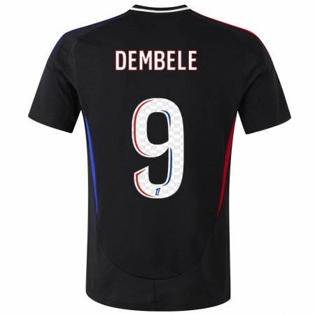 Kandiny Heren Moussa Dembele #9 Zwart Uitshirt Uittenue 2024/25 T-Shirt