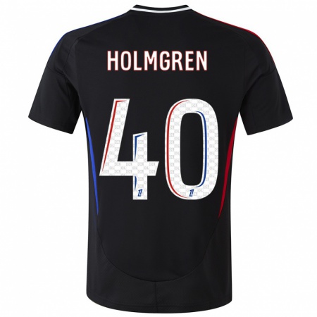 Kandiny Heren Emma Holmgren #40 Zwart Uitshirt Uittenue 2024/25 T-Shirt