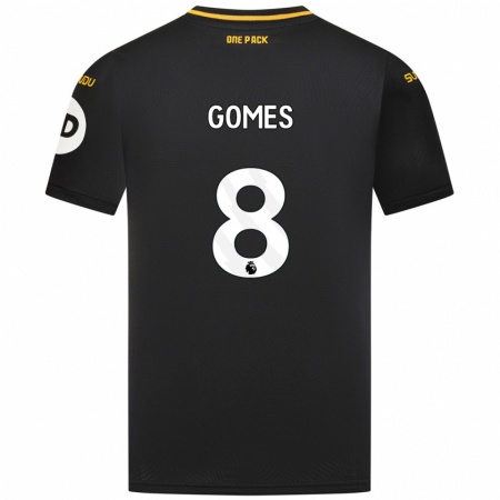 Kandiny Heren João Gomes #8 Zwart Uitshirt Uittenue 2024/25 T-Shirt