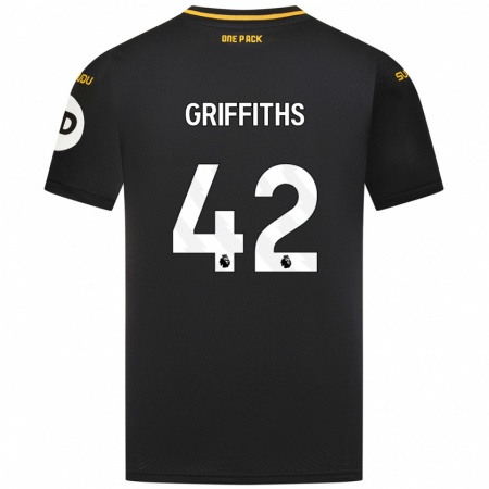 Kandiny Heren Harvey Griffiths #42 Zwart Uitshirt Uittenue 2024/25 T-Shirt