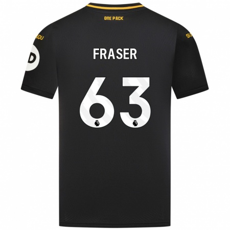 Kandiny Heren Nathan Fraser #63 Zwart Uitshirt Uittenue 2024/25 T-Shirt