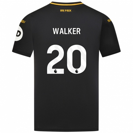 Kandiny Heren Lowri Walker #20 Zwart Uitshirt Uittenue 2024/25 T-Shirt