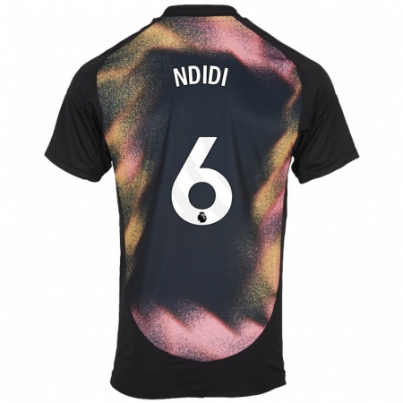 Kandiny Heren Wilfred Ndidi #6 Zwart Wit Uitshirt Uittenue 2024/25 T-Shirt