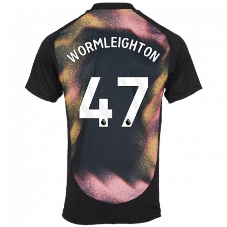 Kandiny Herren Joe Wormleighton #47 Schwarz Weiß Auswärtstrikot Trikot 2024/25 T-Shirt Österreich