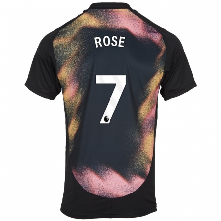 Kandiny Heren Deanne Rose #7 Zwart Wit Uitshirt Uittenue 2024/25 T-Shirt